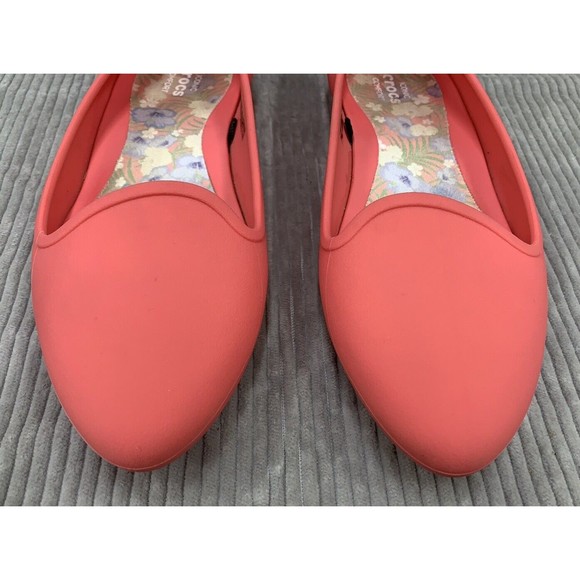 Crocs Eve Ballet Iconic Comfort Pointed Toe Flats Women's 6 Coral Pink  Shoes - Picture 6 of 15